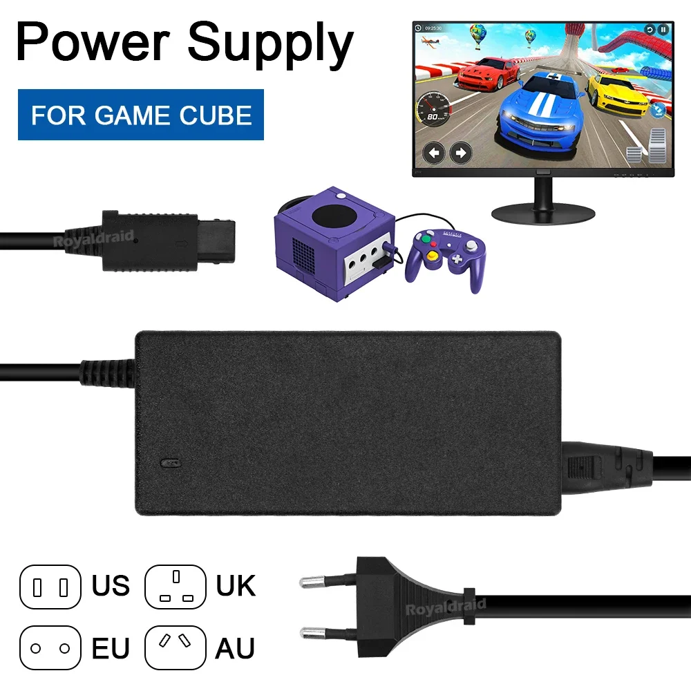 Gaming Console Uk - محول طاقة تيار متردد بقابس أوروبي/أمريكي/بريطاني/أسترالي