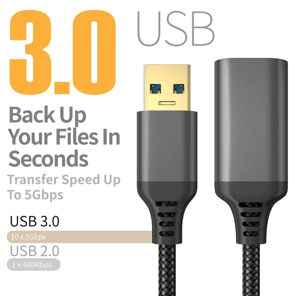 Laptop Gaming Console - كابل تمديد USB 3.0 بطول 0.5-5