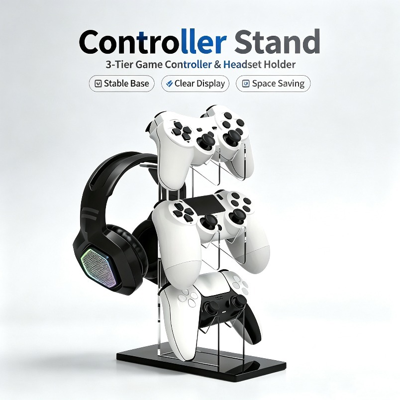 حامل وحدة تحكم الألعاب ثلاثي ا - مراجعة Gaming Console Organizer وسعره