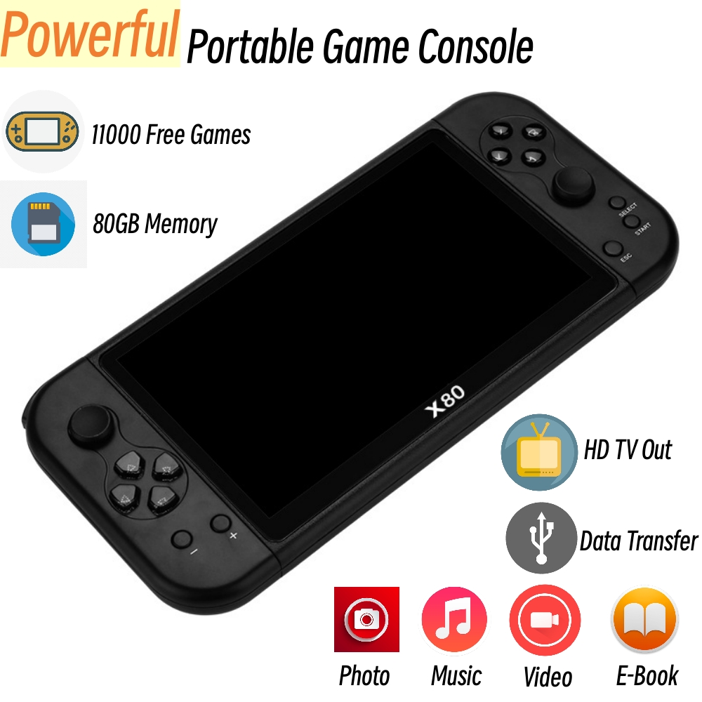جهاز ألعاب أركيد ريترو محمول ، - مراجعة Gaming Console X80 وسعره