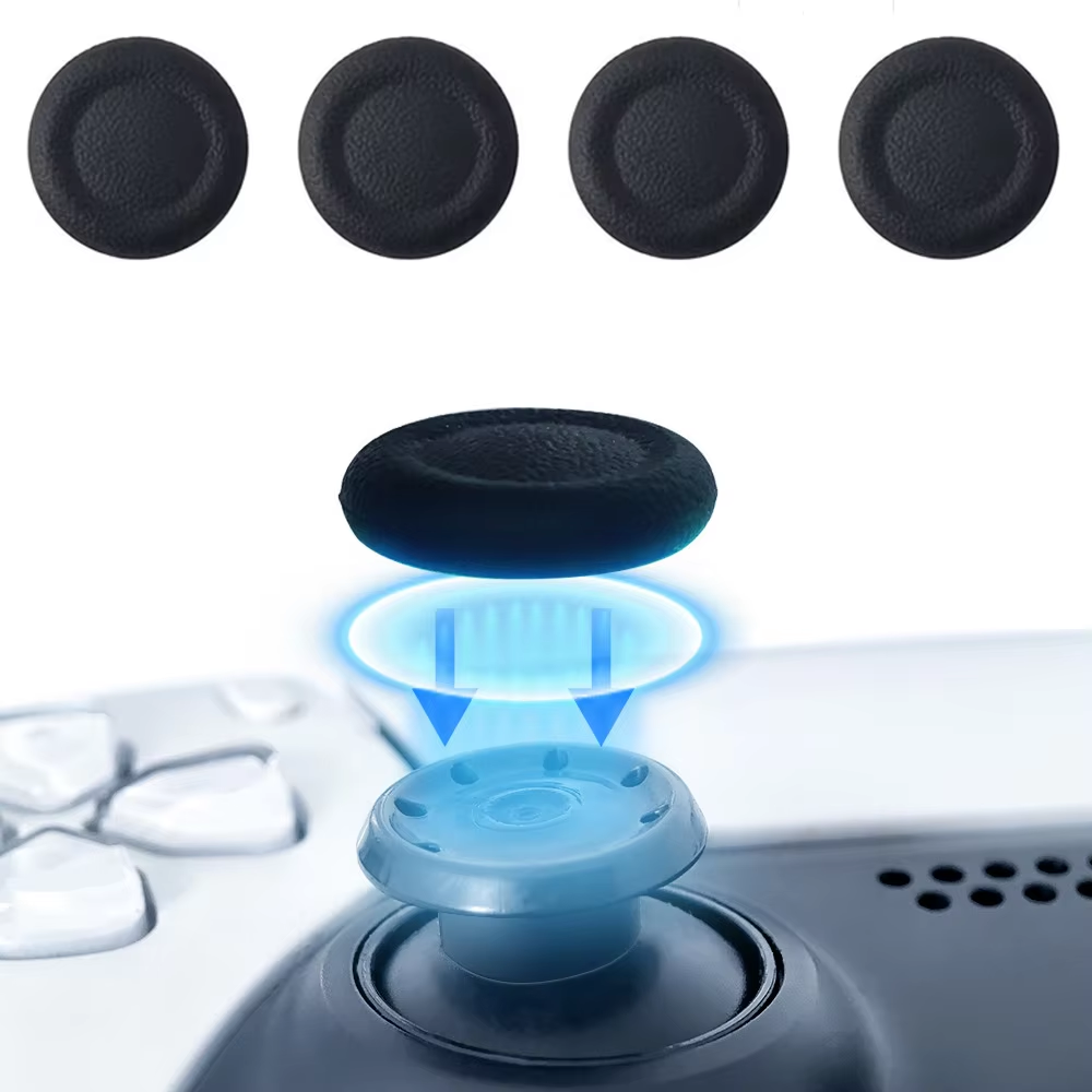 2/6 قطعة قبعات استبدال عصا الت - مراجعة Thumb Grip Joystick وسعره