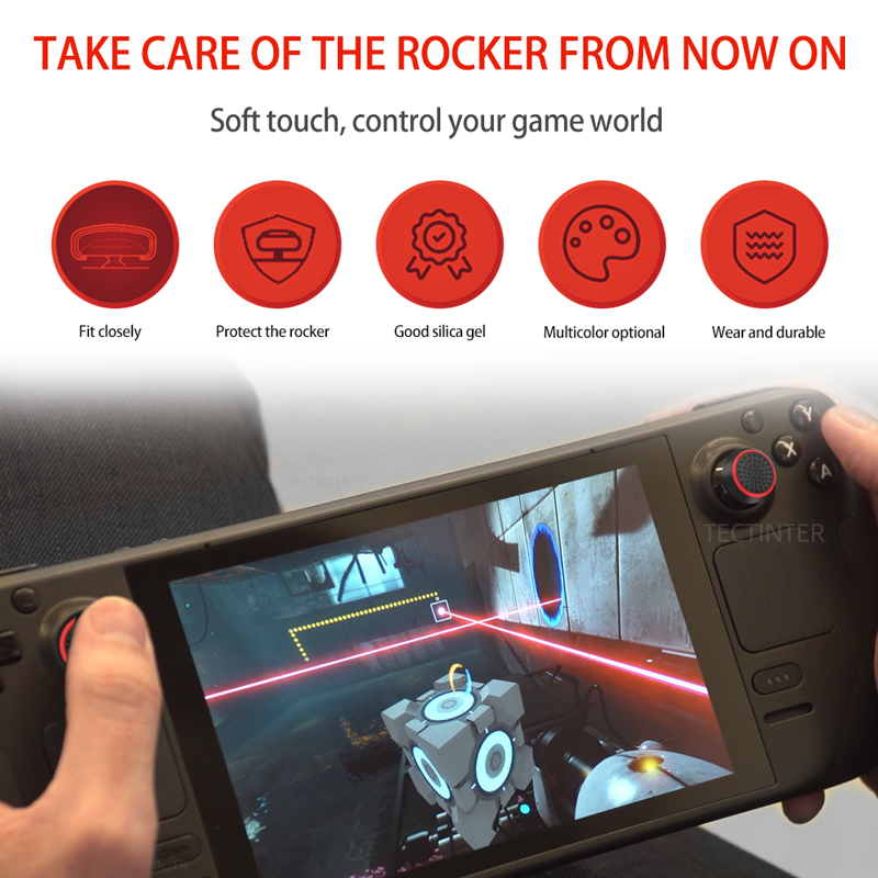 2/4 قطعة سيليكون Thumbstick ال - مراجعة Gaming Console Steam Deck وسعره