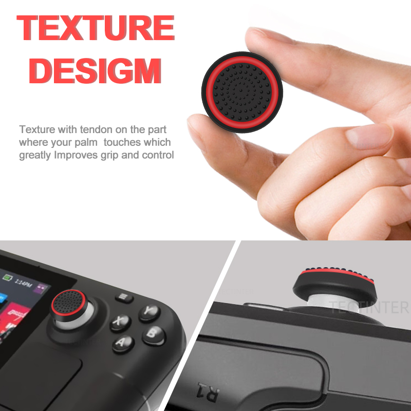 2/4 قطعة سيليكون Thumbstick ال - مراجعة Gaming Console Steam Deck وسعره